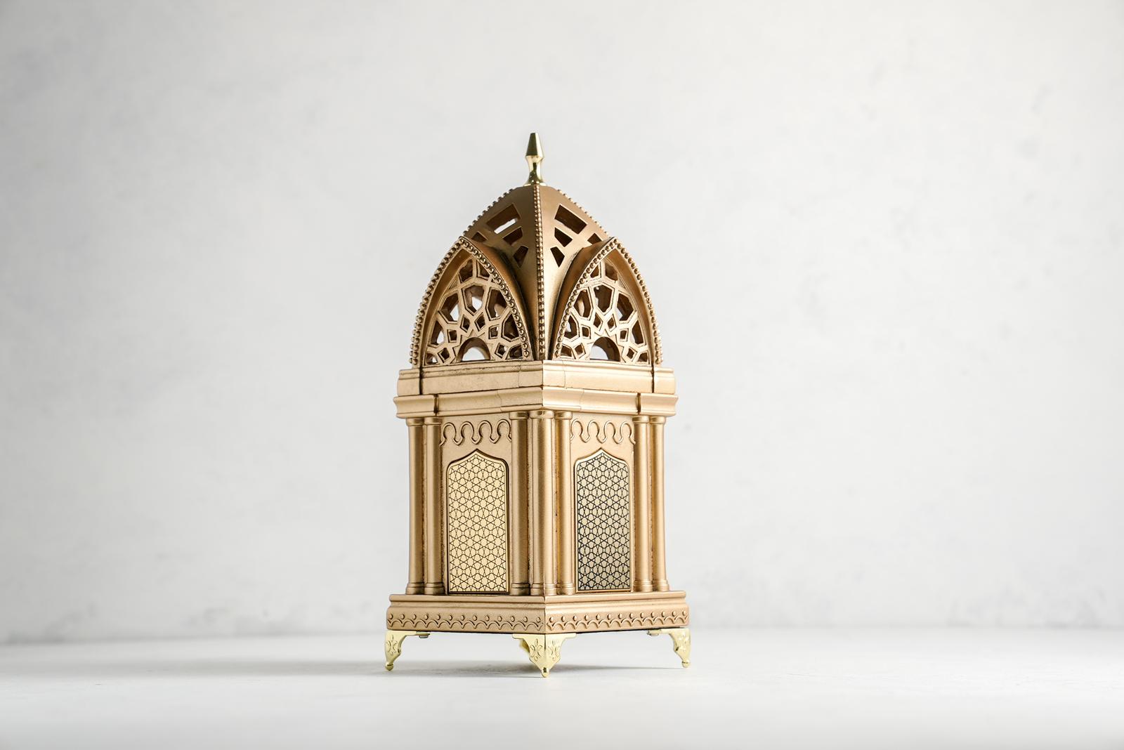 Small golden gassar incense burner